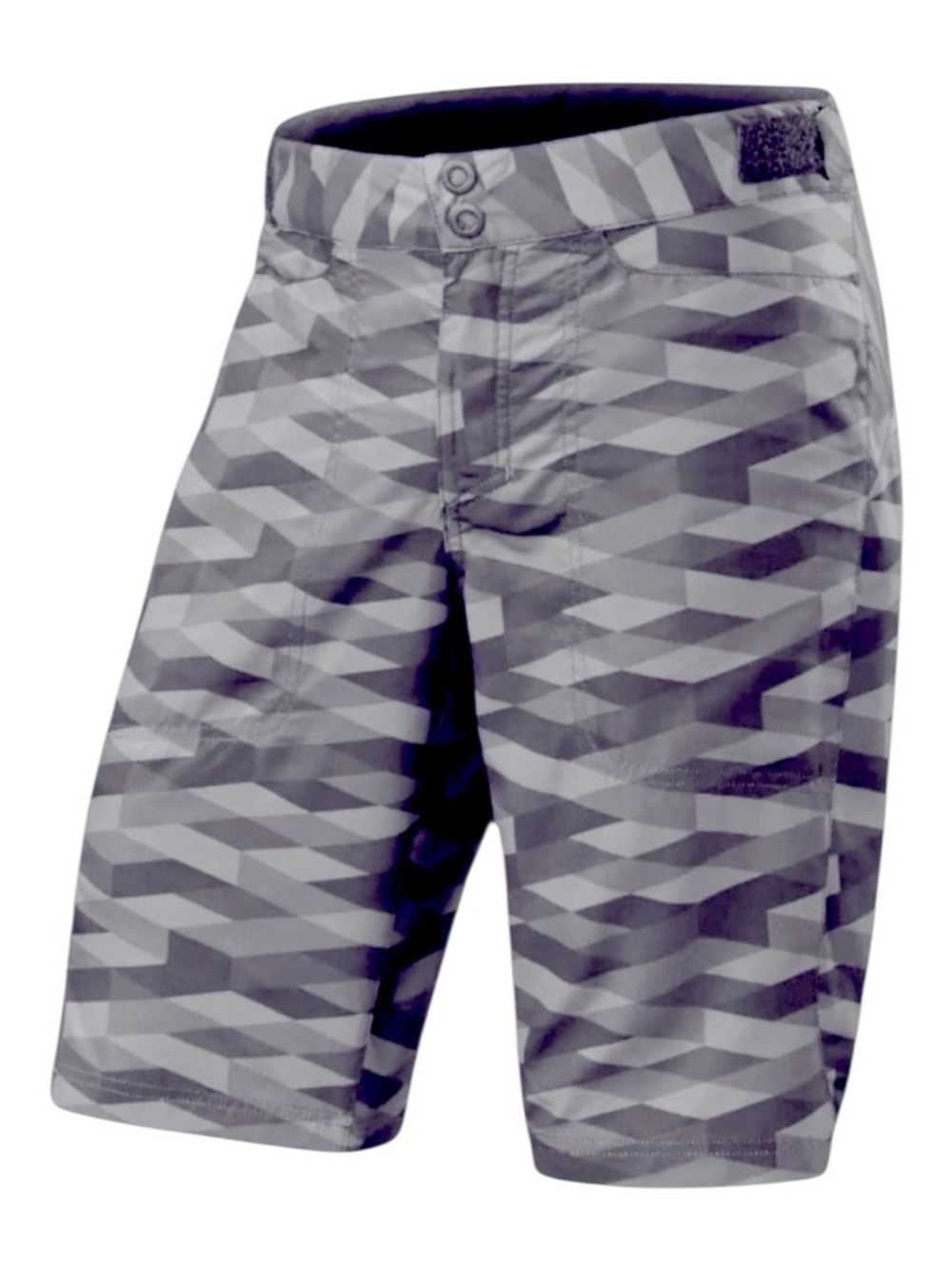 Enduro Sport Shorts Padded Grey Geometric Men Size 40 Bikercore Sportswear